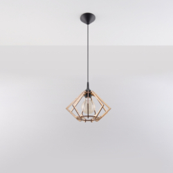 Lampa wisząca POMPELMO naturalne drewno SOLLUX SL.0393