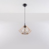 Lampa wisząca POMPELMO naturalne drewno SOLLUX SL.0393