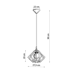 Lampa wisząca POMPELMO naturalne drewno SOLLUX SL.0393