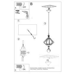Lampa wisząca POMPELMO naturalne drewno SOLLUX SL.0393