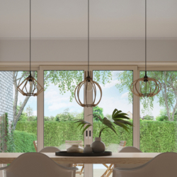 Lampa wisząca POMPELMO naturalne drewno SOLLUX SL.0393