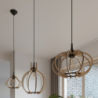 Lampa wisząca POMPELMO naturalne drewno SOLLUX SL.0393