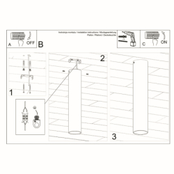 Plafon LAGOS 30 czarny SOLLUX SL.0436