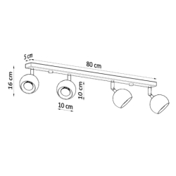 Plafon OCULARE 4L biały SOLLUX SL.0441