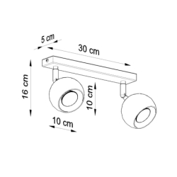 Plafon OCULARE 2 czarny SOLLUX SL.0444