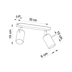 Plafon RING 2 szary SOLLUX SL.0450
