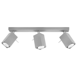 Plafon MERIDA 3 szary SOLLUX SL.0457