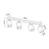 Plafon MERIDA 4L czarny SOLLUX SL.0459