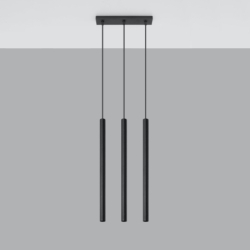 Lampa wisząca PASTELO 3 czarna SOLLUX SL.0470