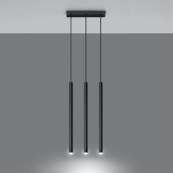 Lampa wisząca PASTELO 3 czarna SOLLUX SL.0470