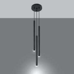 Lampa wisząca PASTELO 3P czarna SOLLUX SL.0471