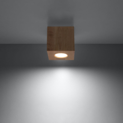 Plafon QUAD naturalne drewno SOLLUX SL.0493