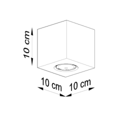 Plafon QUAD naturalne drewno SOLLUX SL.0493