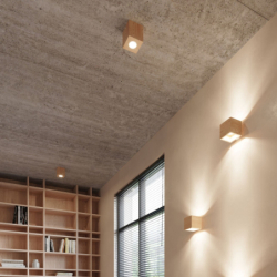 Plafon QUAD naturalne drewno SOLLUX SL.0493