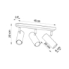 Plafon DIREZIONE 3 czarny SOLLUX SL.0501