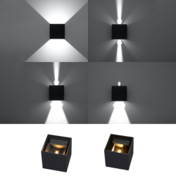 Kinkiet LUCA czarny LED IP54 SOLLUX SL.0545