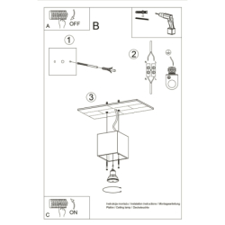 Plafon QUAD 1 antracyt SOLLUX SL.0567
