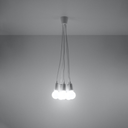 Lampa wisząca DIEGO 5 biała SOLLUX SL.0571