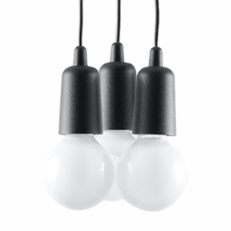 Lampa wisząca DIEGO 3 czarna SOLLUX SL.0573