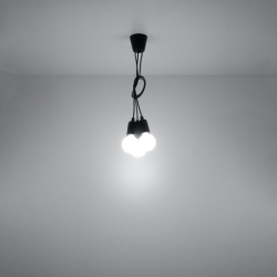 Lampa wisząca DIEGO 3 czarna SOLLUX SL.0573