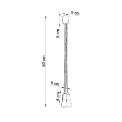 Lampa wisząca DIEGO 3 czarna SOLLUX SL.0573
