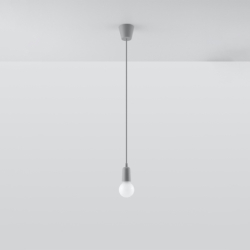 Lampa wisząca DIEGO 1 szara SOLLUX SL.0575