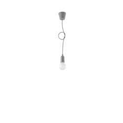 Lampa wisząca DIEGO 1 szara SOLLUX SL.0575