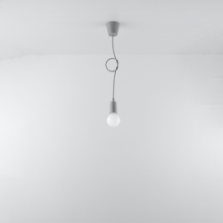 Lampa wisząca DIEGO 1 szara SOLLUX SL.0575