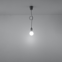Lampa wisząca DIEGO 1 szara SOLLUX SL.0575