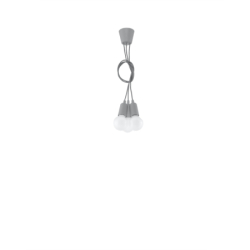 Lampa wisząca DIEGO 3 szara SOLLUX SL.0576