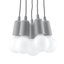Lampa wisząca DIEGO 5 szara...