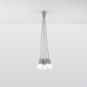 Lampa wisząca DIEGO 5 szara SOLLUX SL.0577