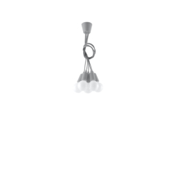 Lampa wisząca DIEGO 5 szara SOLLUX SL.0577