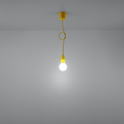 Lampa wisząca DIEGO 1 żółta SOLLUX SL.0578
