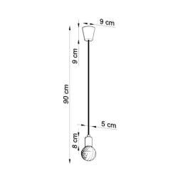 Lampa wisząca DIEGO 1 żółta SOLLUX SL.0578