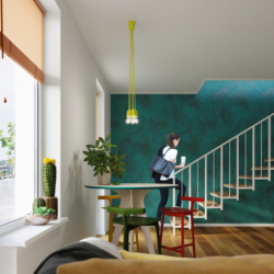 Lampa wisząca DIEGO 1 żółta SOLLUX SL.0578