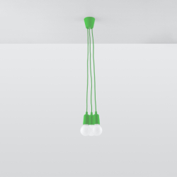 Lampa wisząca DIEGO 3 zielony SOLLUX SL.0582
