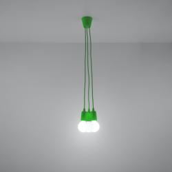 Lampa wisząca DIEGO 3 zielony SOLLUX SL.0582
