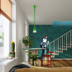 Lampa wisząca DIEGO 3 zielony SOLLUX SL.0582