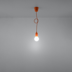 Lampa wisząca DIEGO 1 pomarańczowy SOLLUX SL.0584