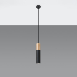 Lampa wisząca PABLO czarna SOLLUX SL.0632