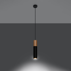 Lampa wisząca PABLO czarna SOLLUX SL.0632