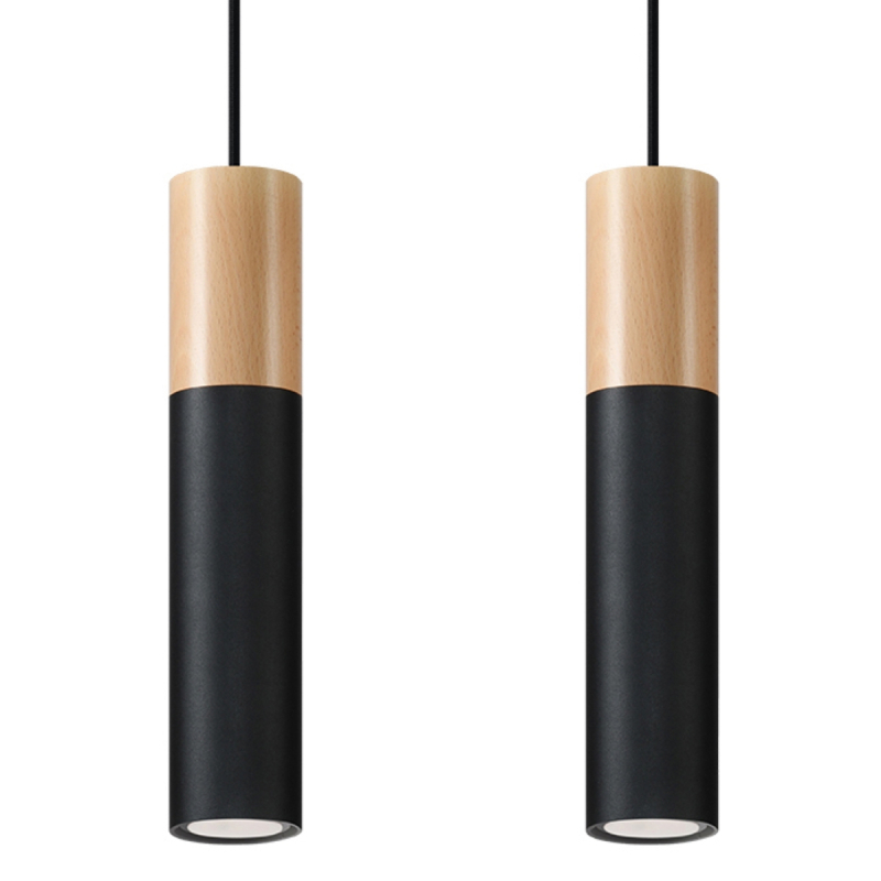 Lampa wisząca PABLO 2 czarna SOLLUX SL.0633