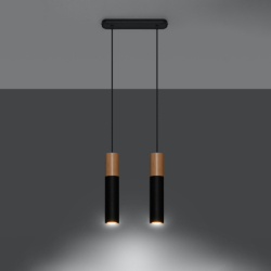 Lampa wisząca PABLO 2 czarna SOLLUX SL.0633