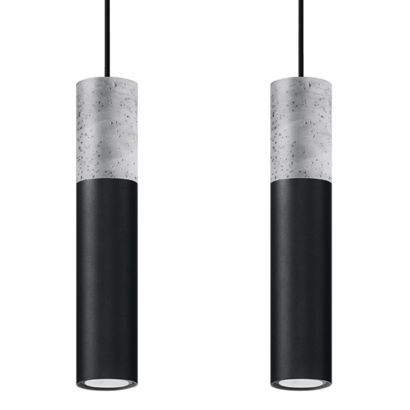 Lampa wisząca BORGIO 2 czarny SOLLUX SL.0651