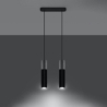 Lampa wisząca BORGIO 2 czarny SOLLUX SL.0651