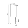 Lampa wisząca BORGIO 2 czarny SOLLUX SL.0651