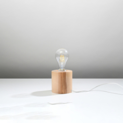 Lampa biurkowa SALGADO naturalne drewno SOLLUX SL.0674