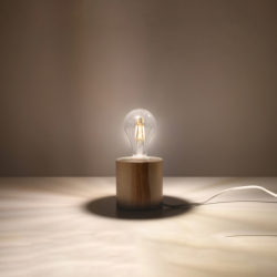 Lampa biurkowa SALGADO naturalne drewno SOLLUX SL.0674