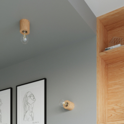 Lampa biurkowa SALGADO naturalne drewno SOLLUX SL.0674